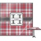 Red & Gray Plaid Square Table Top