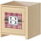 Red & Gray Plaid Square Wall Decal on Wooden Cabinet