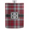 Red & Gray Plaid Stainless Steel Flask (Personalized)