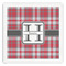 Red & Gray Plaid Paper Dinner Napkins (Personalized)