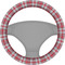 Red & Gray Plaid Steering Wheel Cover