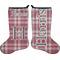 Red & Gray Plaid Stocking - Double-Sided - Approval