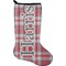 Red & Gray Plaid Holiday Stocking - Neoprene (Personalized)