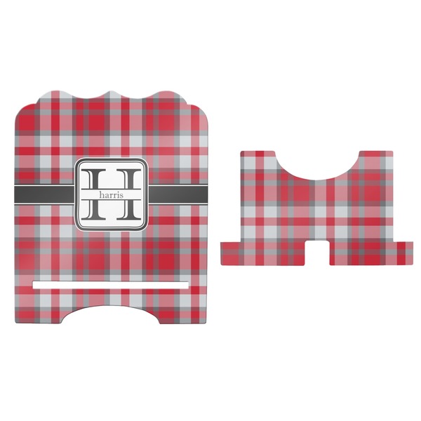 Red & Gray Plaid Stylized Tablet Stand - Apvl