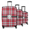 Red & Gray Plaid Suitcase Set 1 - MAIN