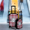 Red & Gray Plaid Suitcase Set 4 - IN CONTEXT