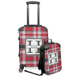 Red & Gray Plaid Kids 2-Piece Luggage Set - Suitcase & Backpack (Personalized)