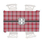 Red & Gray Plaid Tablecloth - 58"x102" (Personalized)