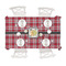 Red & Gray Plaid Tablecloths (58"x102") - TOP VIEW