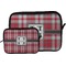 Red & Gray Plaid Tablet Sleeve (Size Comparison)