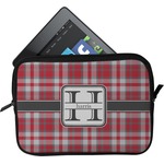 Red & Gray Plaid Tablet Case / Sleeve (Personalized)