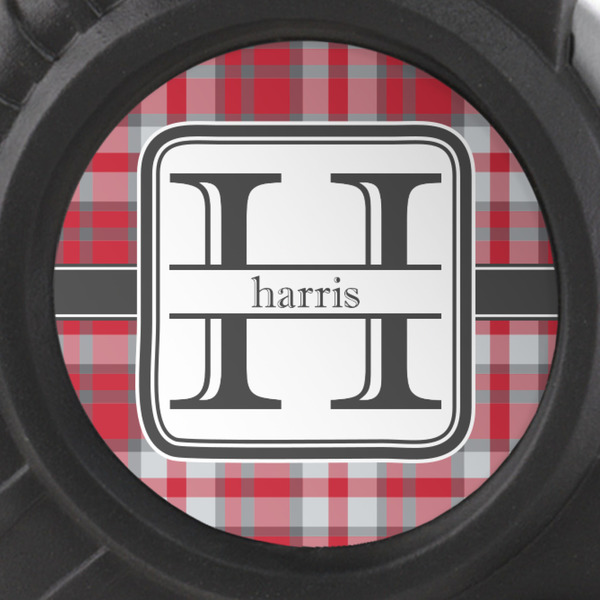 Red & Gray Plaid Tape Measure - 25ft - detail