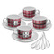 Red & Gray Plaid Tea Cup - Set of 4