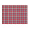 Red & Gray Plaid Tissue Paper - Lightweight - Large - Front