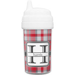 Red & Gray Plaid Sippy Cup (Personalized)