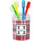 Red & Gray Plaid Toothbrush Holder (Personalized)