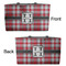 Red & Gray Plaid Tote w/Black Handles - Front & Back Views