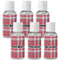 Red & Gray Plaid Travel Bottles (Personalized)