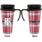 Red & Gray Plaid Travel Mug with Black Handle - Approval