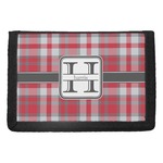 Red & Gray Plaid Trifold Wallet (Personalized)