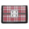 Red & Gray Plaid Trifold Wallet (Personalized)