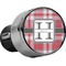 Red & Gray Plaid USB Car Charger - Close Up