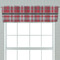 Red & Gray Plaid Valance - Closeup on window