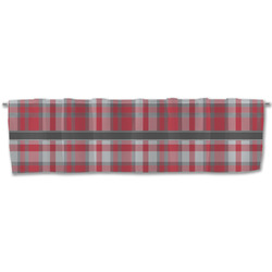 Red & Gray Plaid Valance (Personalized)