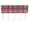Red & Gray Plaid Valence - Front View with Window