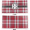 Red & Gray Plaid Vinyl Check Book Cover - Front and Back