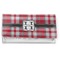 Red & Gray Plaid Vinyl Checkbook Cover (Personalized)