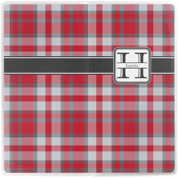 Red & Gray Plaid Vinyl Document Wallet - Apvl