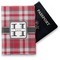 Red & Gray Plaid Vinyl Passport Holder (Personalized)