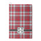 Red & Gray Plaid Waffle Weave Golf Towel (Personalized)