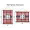 Red & Gray Plaid Wall Hanging Tapestries - Parent/Sizing
