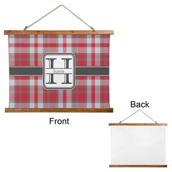 Red & Gray Plaid Wall Hanging Tapestry - Landscape - APPROVAL