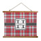 Red & Gray Plaid Wall Hanging Tapestry - Landscape - MAIN