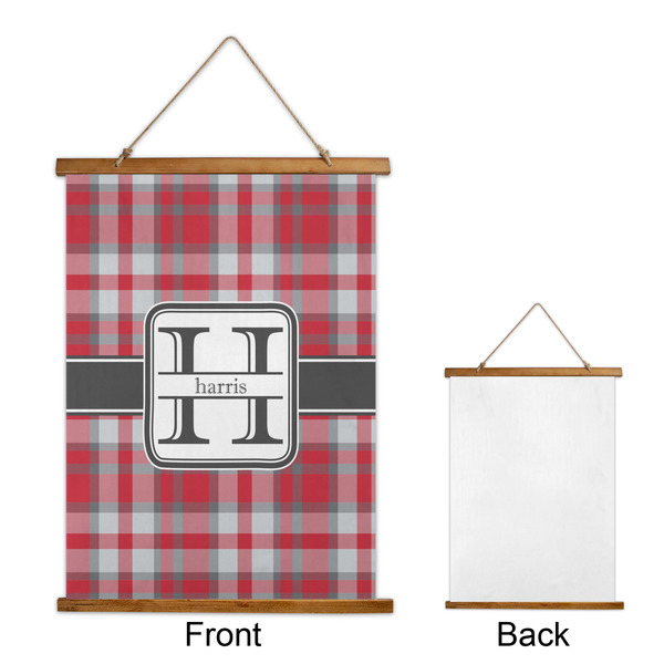Red & Gray Plaid Wall Hanging Tapestry - Portrait - APPROVAL