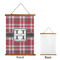 Red & Gray Plaid Wall Hanging Tapestry - Portrait - APPROVAL