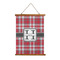 Red & Gray Plaid Wall Hanging Tapestry - Portrait - MAIN