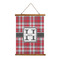 Red & Gray Plaid Wall Hanging Tapestry (Personalized)