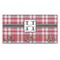 Red & Gray Plaid Wall Mounted Coat Hanger - Front View
