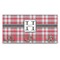 Red & Gray Plaid Wall Mounted Coat Rack (Personalized)