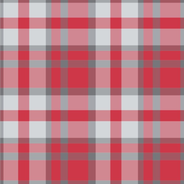 Red & Gray Plaid Wallpaper Square