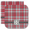 Red & Gray Plaid Washcloth / Face Towels