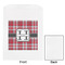Red & Gray Plaid White Treat Bag - Front & Back View