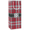 Red & Gray Plaid Wine Gift Bags (Personalized)