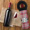 Red & Gray Plaid Wine Tote Bag - FLATLAY