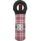 Red & Gray Plaid Wine Tote Bag (Personalized)