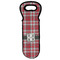 Red & Gray Plaid Wine Tote Bag (Personalized)
